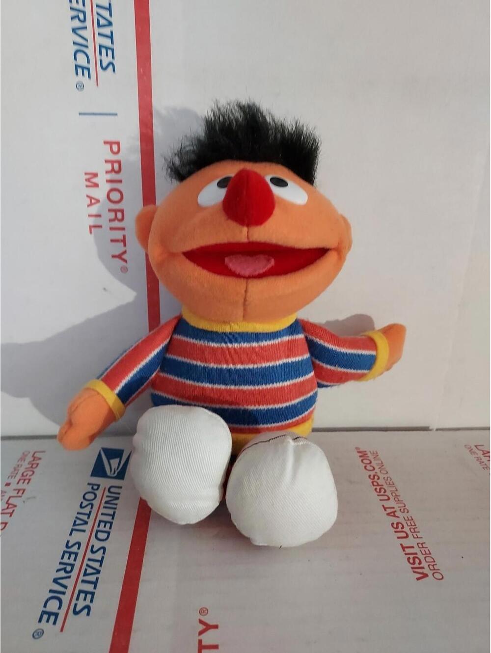 1999 Applause Jim Henson  9" Sesame Street ERNIE Plush Gopd Used - T6#26